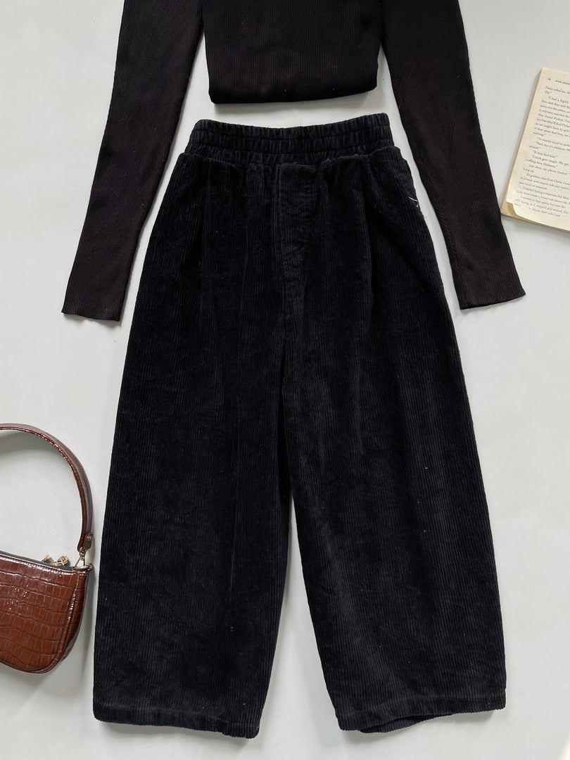 Black Corduroy Pants-Waist 30 to 32