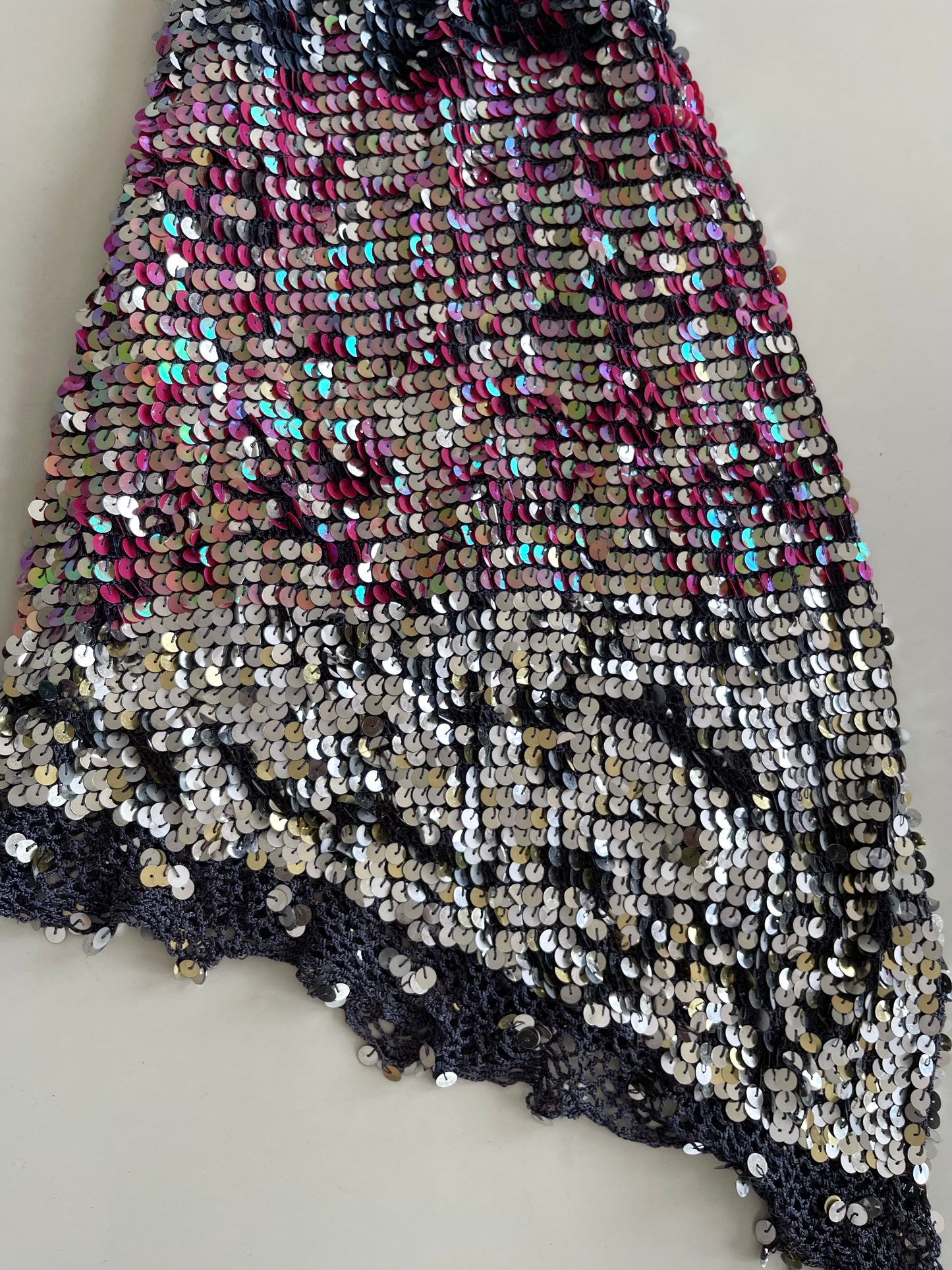Watcher Asymmetric Sequin Dress-Bust 34