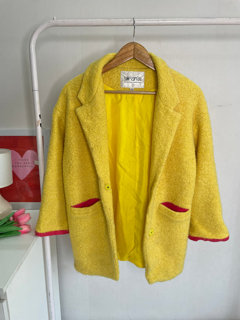 Yifan Yellow Fur Coat - Bust 36