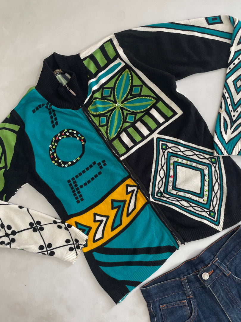 Embroidered Zipper-Bust 42