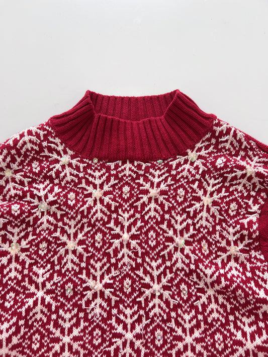 Embroidered Christmas Sweater-Bust 36