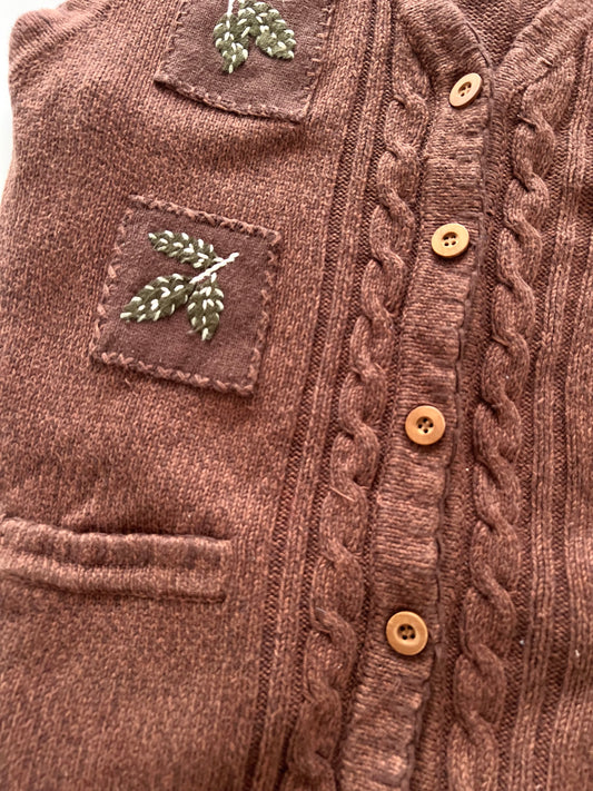 Northern Reflections Embroidered Vest Sweater-Bust 48