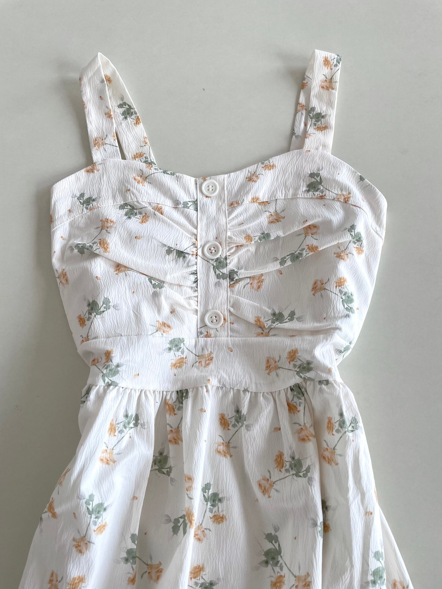 Cottagecore White Dress-Bust 30 to 32