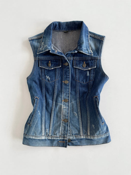 Ombre Denim Top-Bust 34