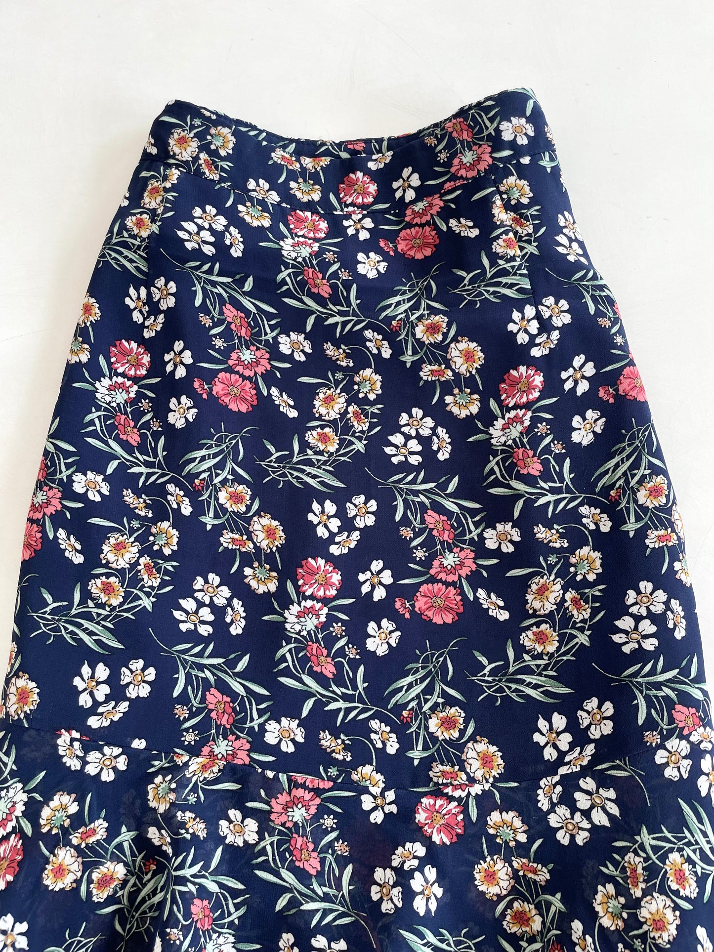 Asymmetrical Floral Skirt-Waist 26