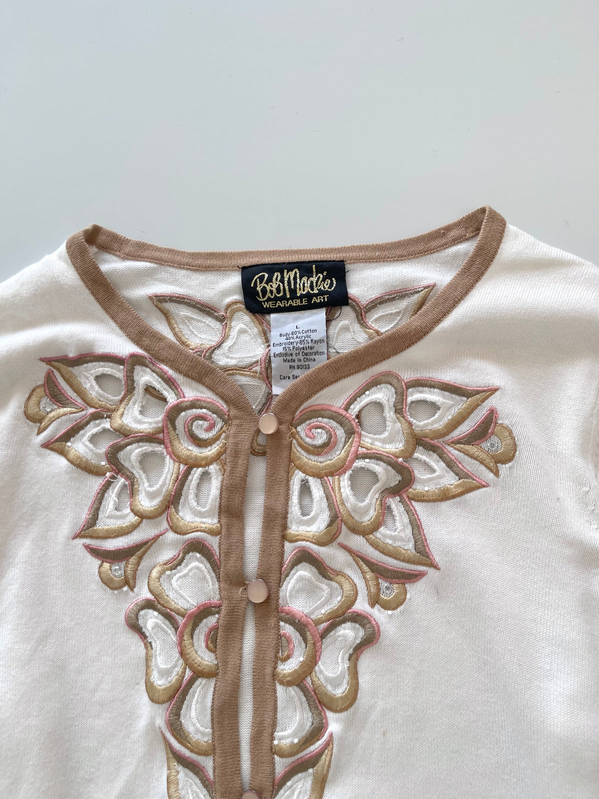 Bof Madie Embroidered Cardigan Sweater-Bust 38