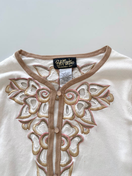 Bof Madie Embroidered Cardigan Sweater-Bust 38