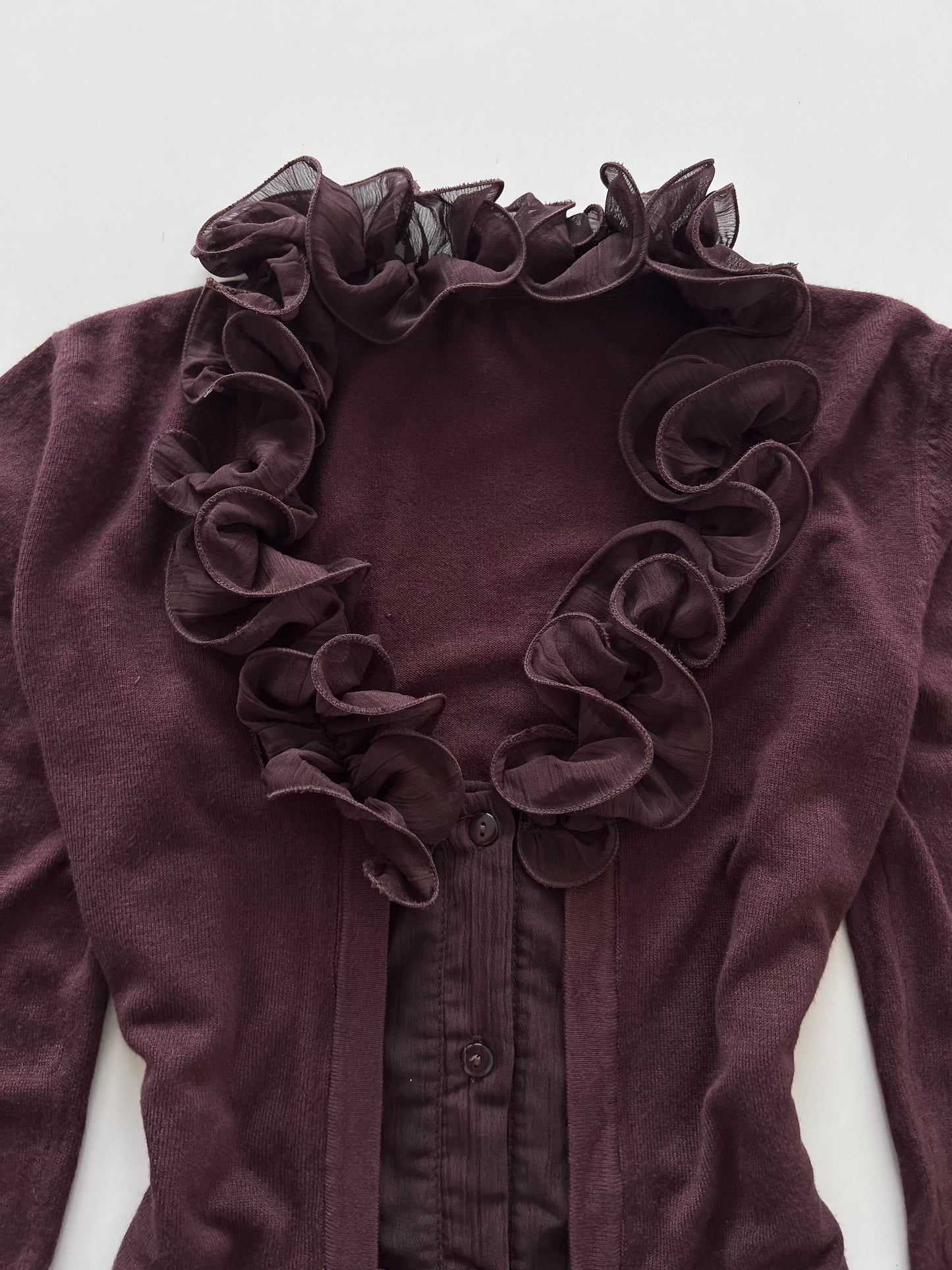 Vintage Ruffle Top-Bust 36 to 38