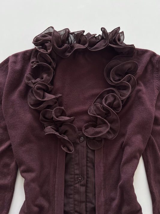 Vintage Ruffle Top-Bust 36 to 38