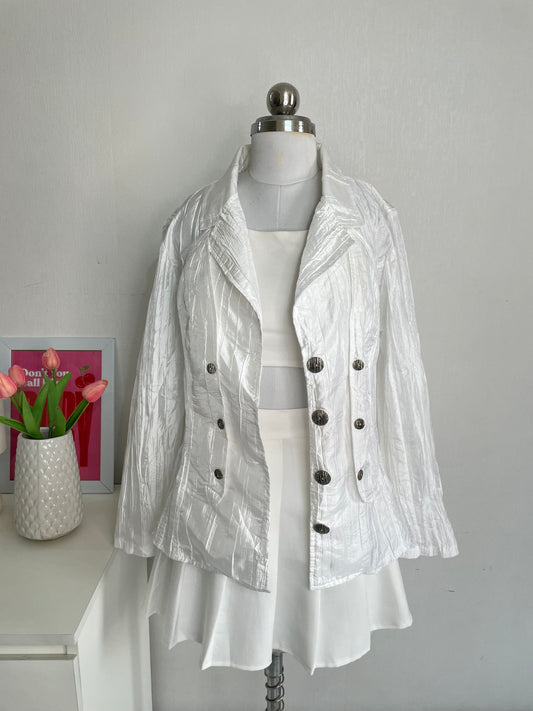 ICE WHITE SOFT VINTAGE SHIRT/BLAZER - BUST 42