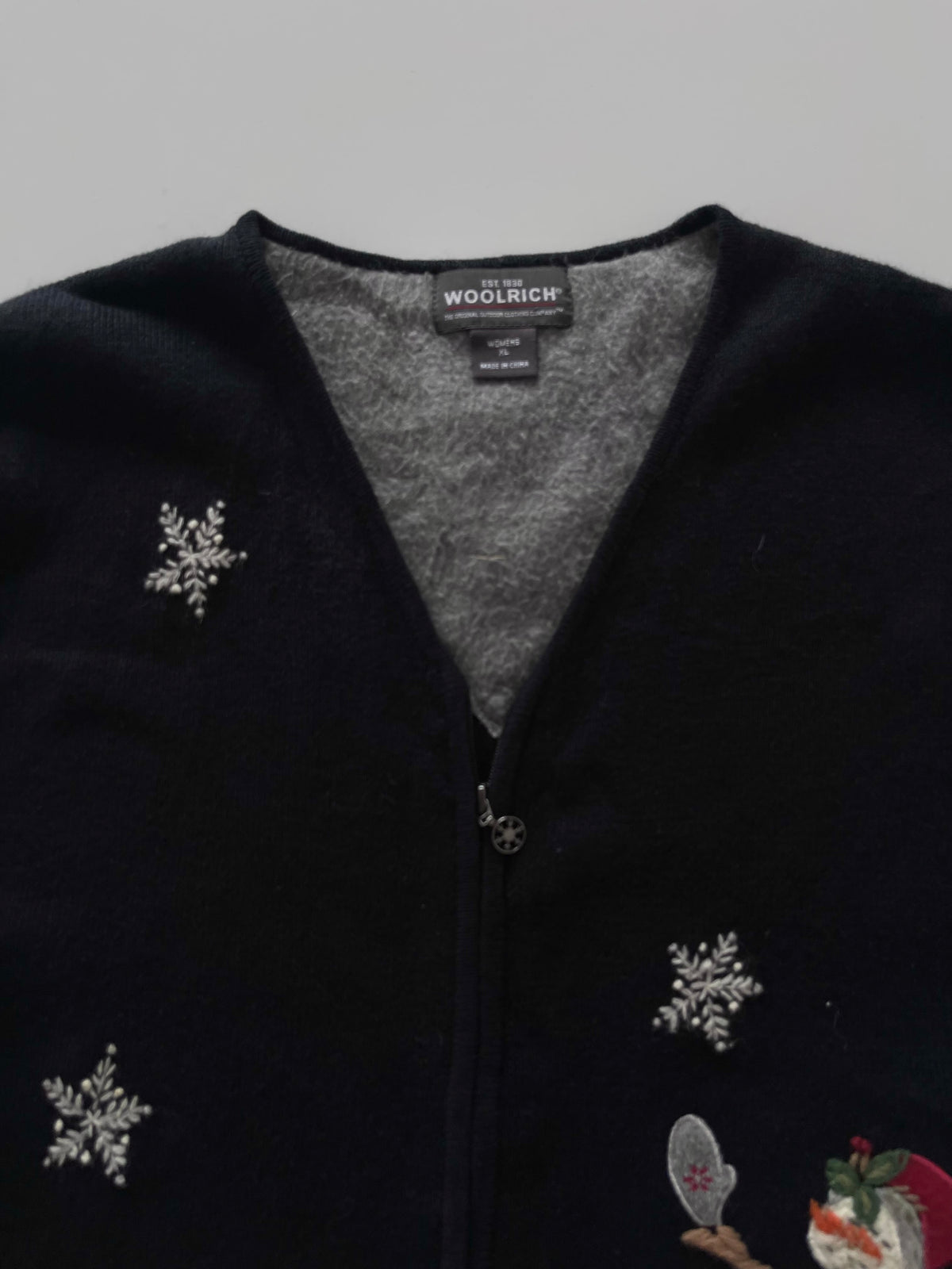 Woolrich Embroidered Christmas Vest Zipper-Bust 46