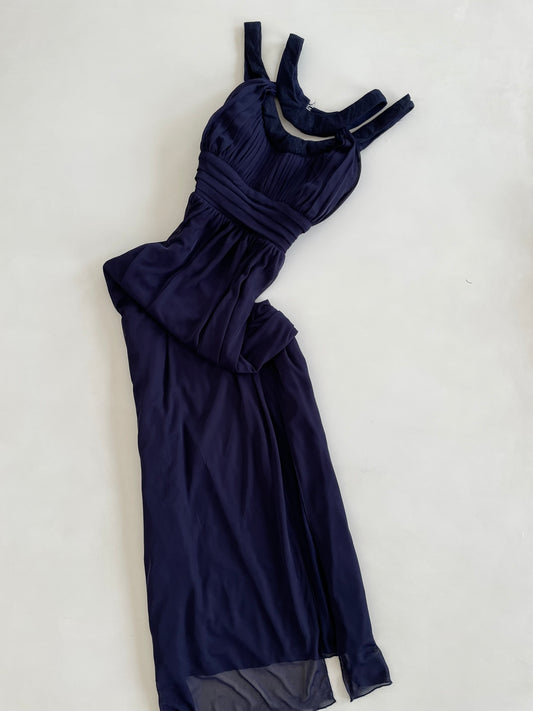Vintage Blue Dress-Bust 32