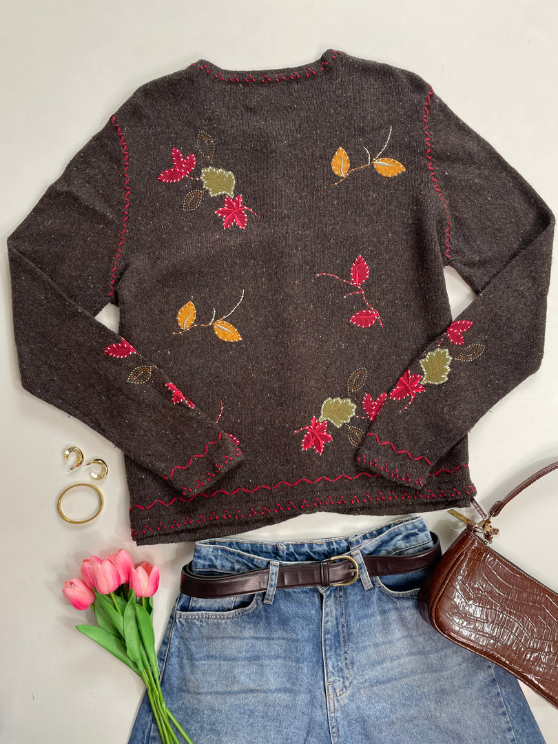 Holiday Lodge Embroidered Cardigan- Bust 42 to 46