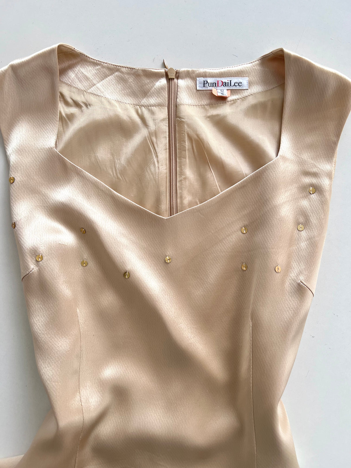 Pun Dai Lee Caramel Vintage Dress-Bust 38