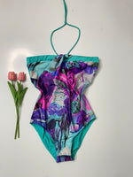 Load image into Gallery viewer, HALTER PRINTED SWIMSUIT - BUST 36 to 40
