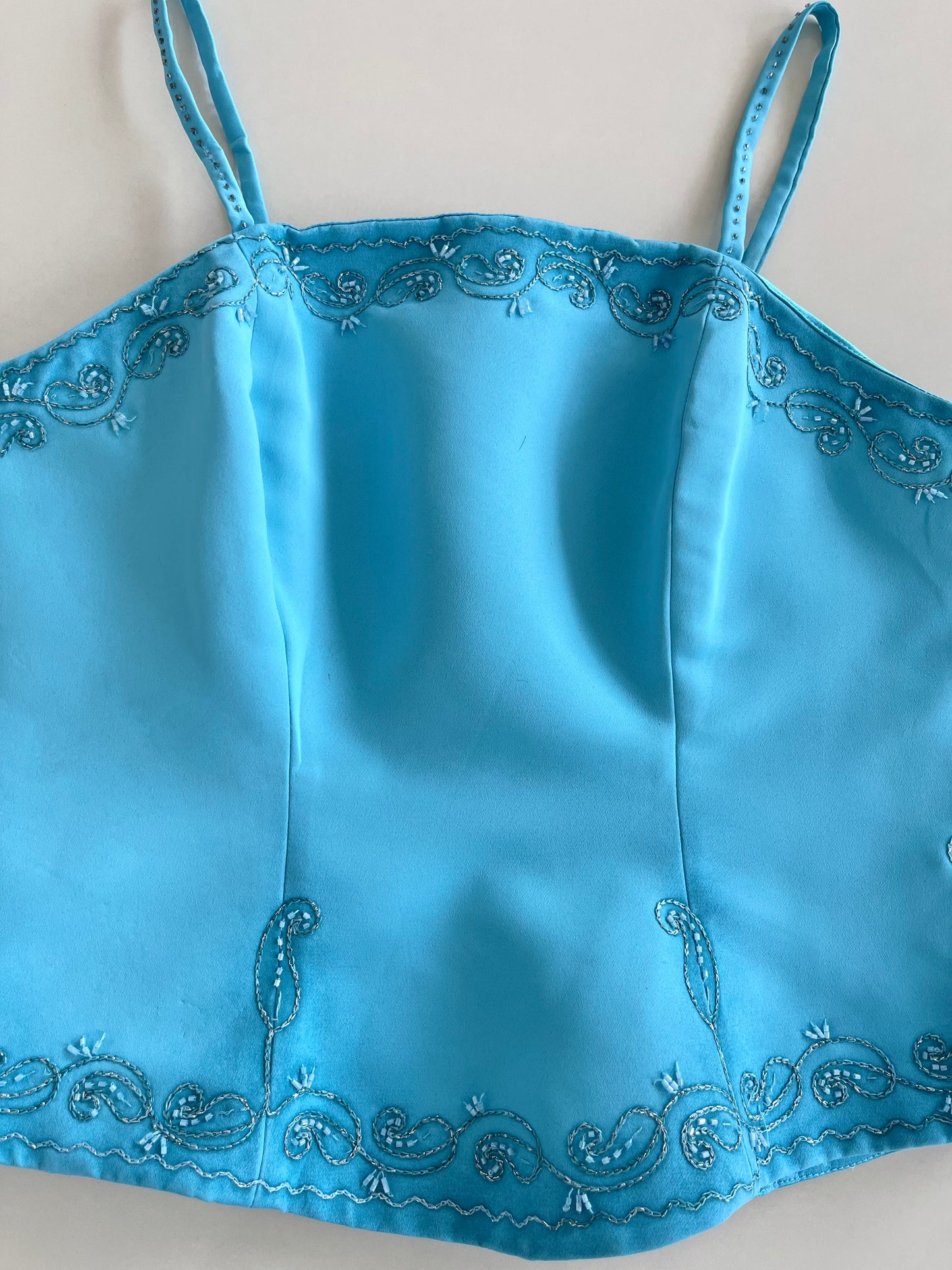 Onder Satin Embroidered Vintage Top-Bust 36