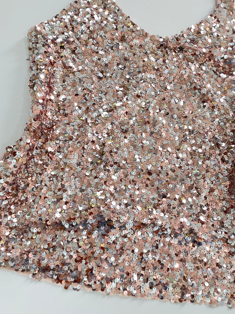 Sequin Slip Top-Bust 34