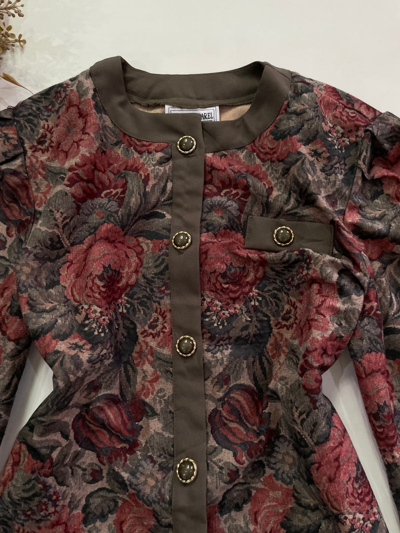 Vintage Floral Top-Bust 44