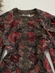 Vintage Floral Top-Bust 44