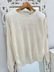 Embroidered Sweater-Bust 46
