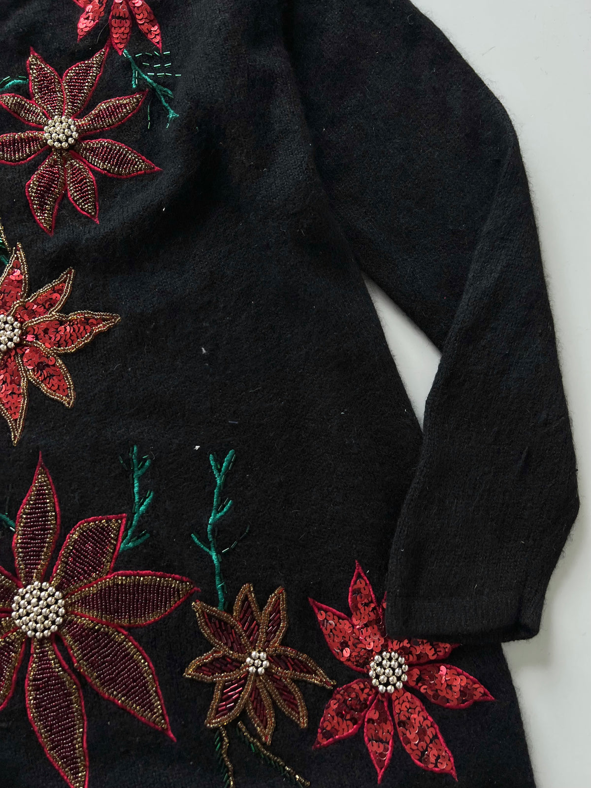 Karen Scott Hand Embroidered Sweater-Bust 44