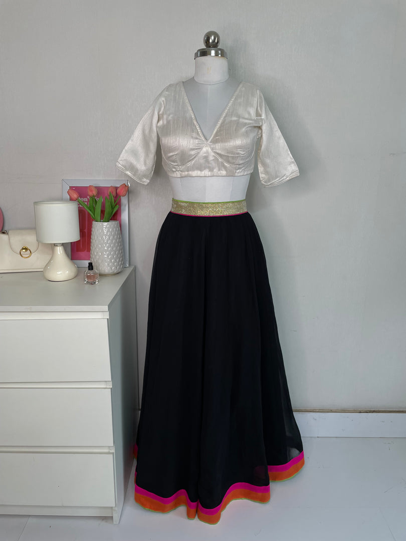 BLACK LEHENGA - WAIST 32