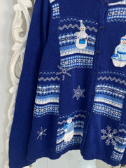 Christopher & Banks Embroidered Christmas Sweater-Bust 42