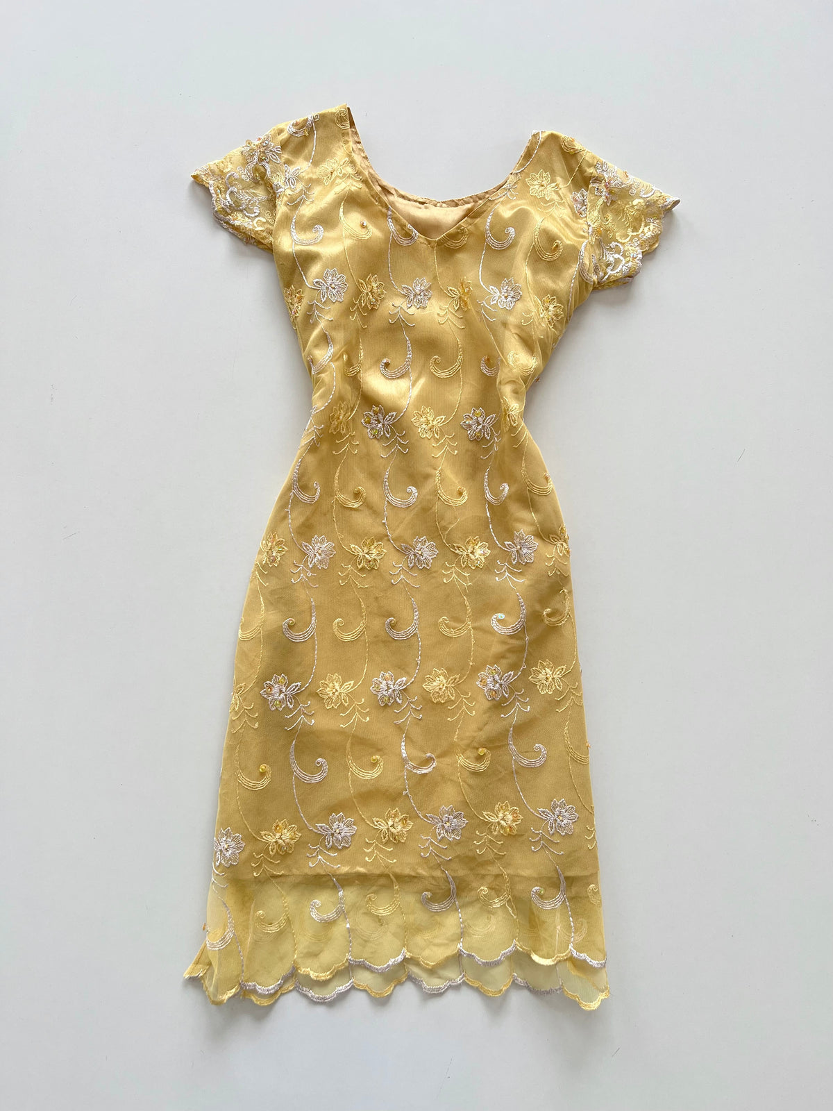 Gold Embroidered Kurta-Bust 30