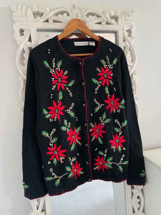 Victoria Jones Embroidered Vintage Sweater-Bust 44