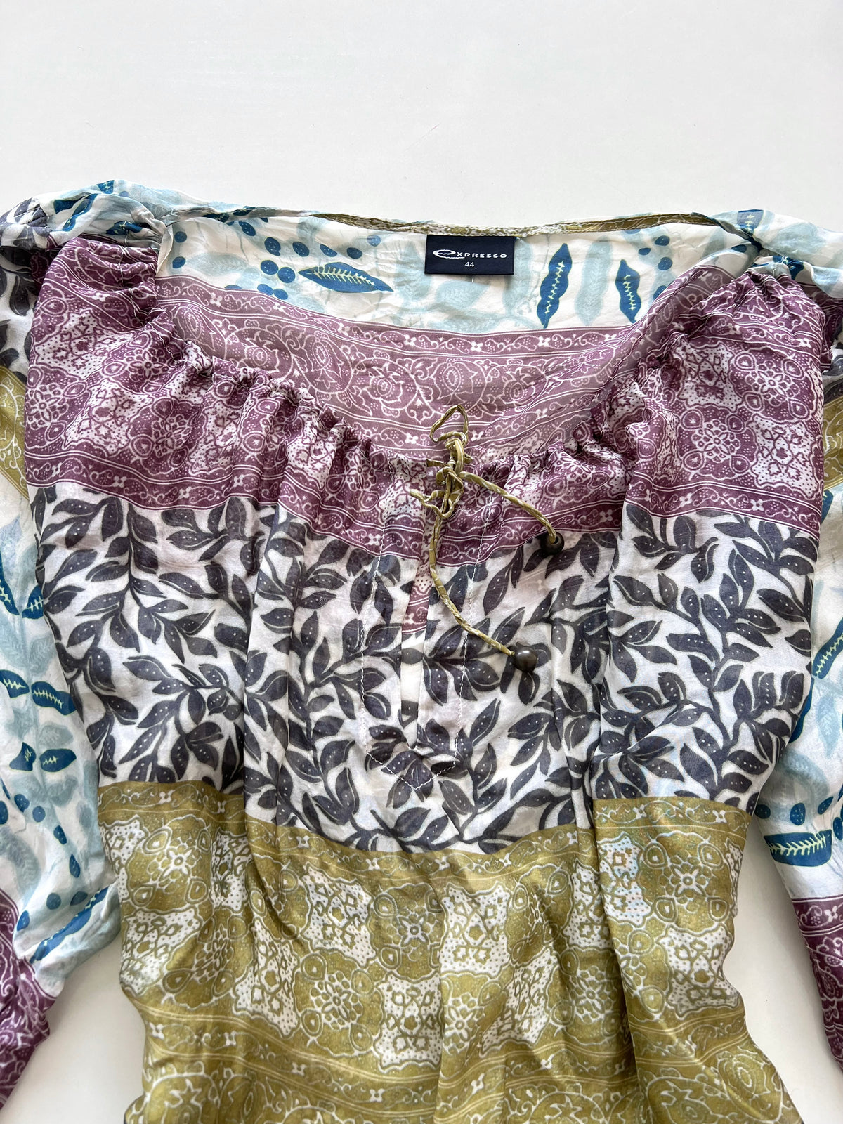 Expresso 100% Silk Sheer Top-Bust 44