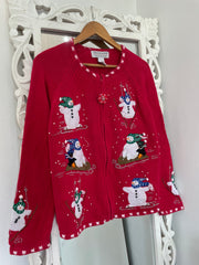 Tiara Embroidered Christmas Sweater-Bust 44