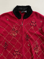 Load image into Gallery viewer, Erika Embroidered Zipper Christmas Sweater - Bust 44 to 48
