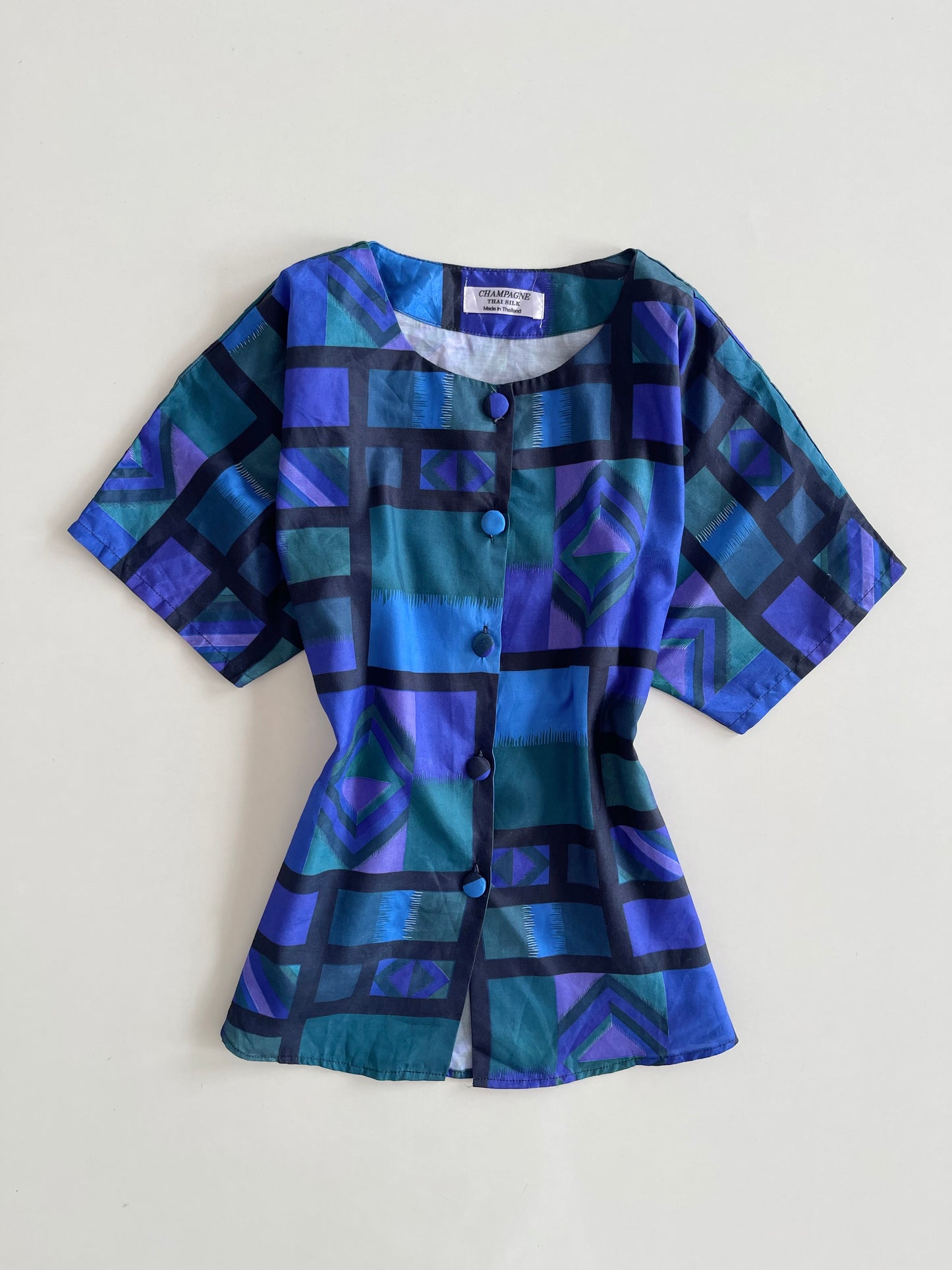 Champagne Thai Silk Shirt-Bust 50