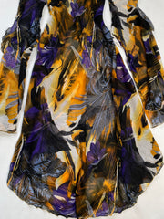 Dramatic Sleeve Sheer Dress-Bust 40