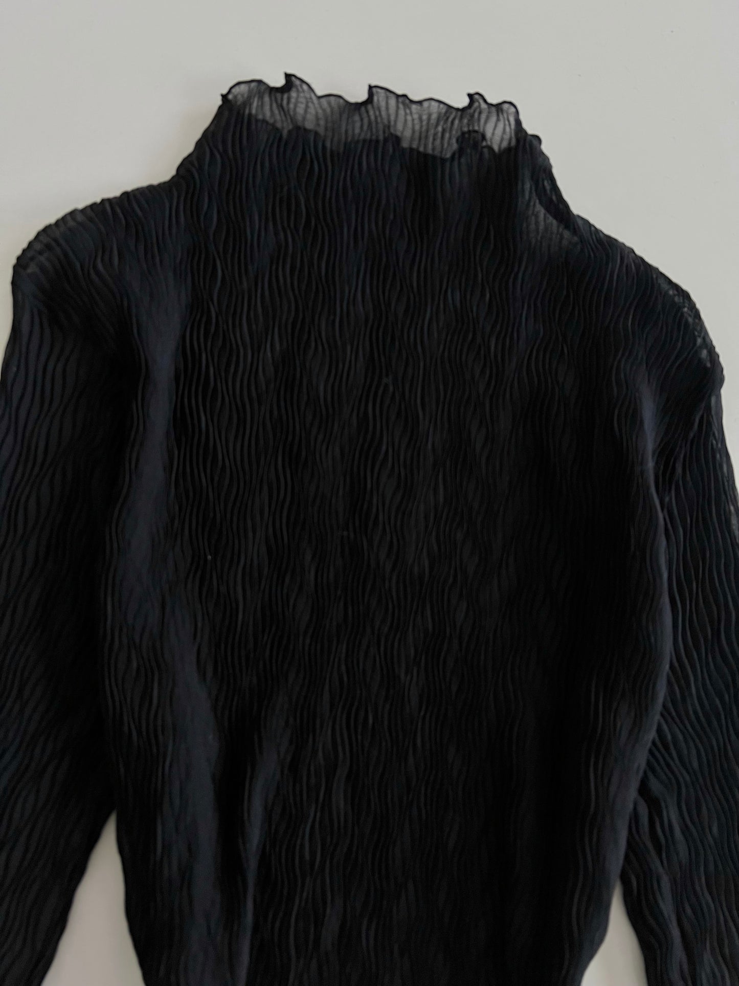 Pleated Sheer Vintage Top-Bust 34 to 36