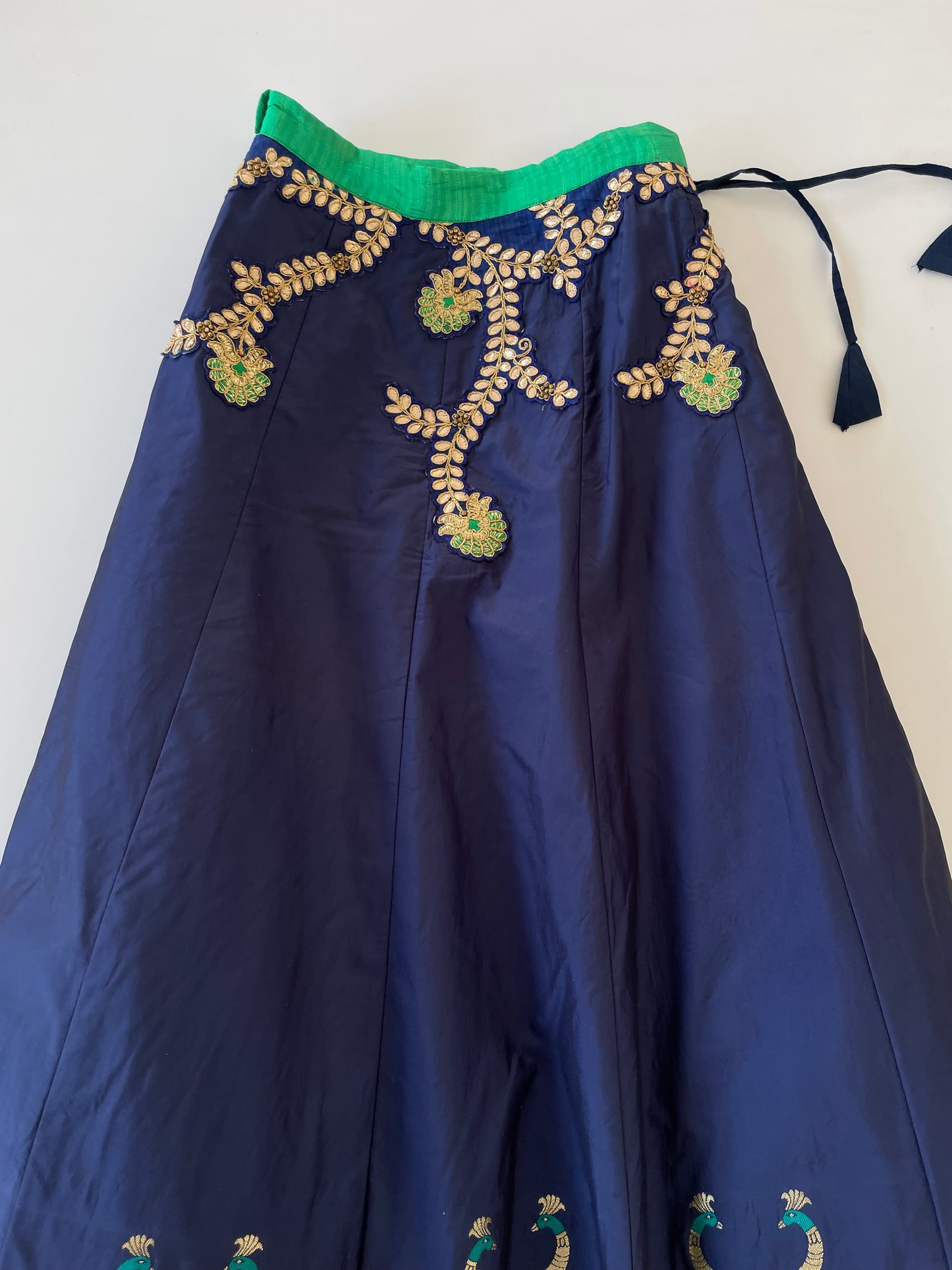 Peacock Embroidered Skirt-Waist 30 to 32