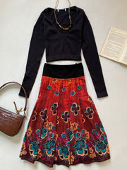 Vintage Corduroy Skirt-Waist 26