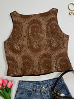 Load image into Gallery viewer, Ruched Jacquard Waistcoat-Bust 38
