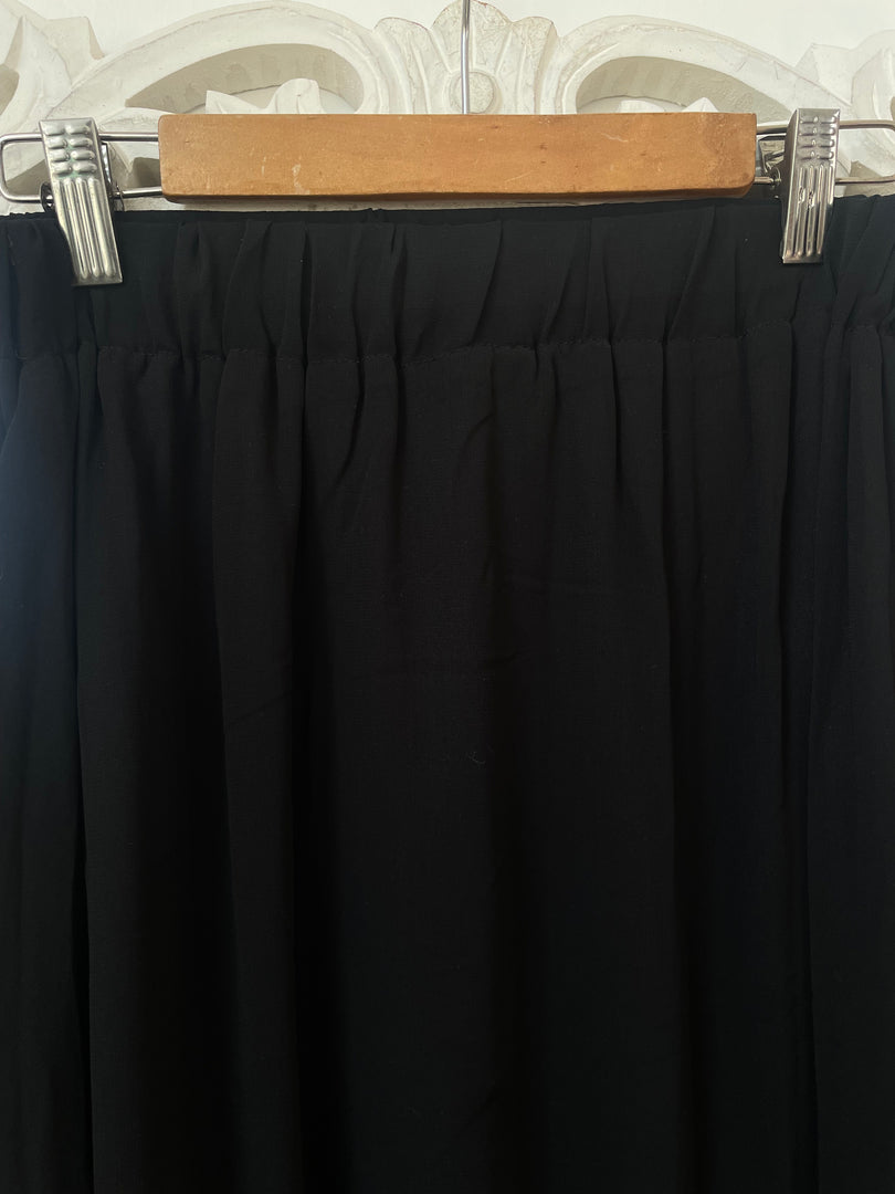 Asymmetric Black Skirt-Waist 30 to 36
