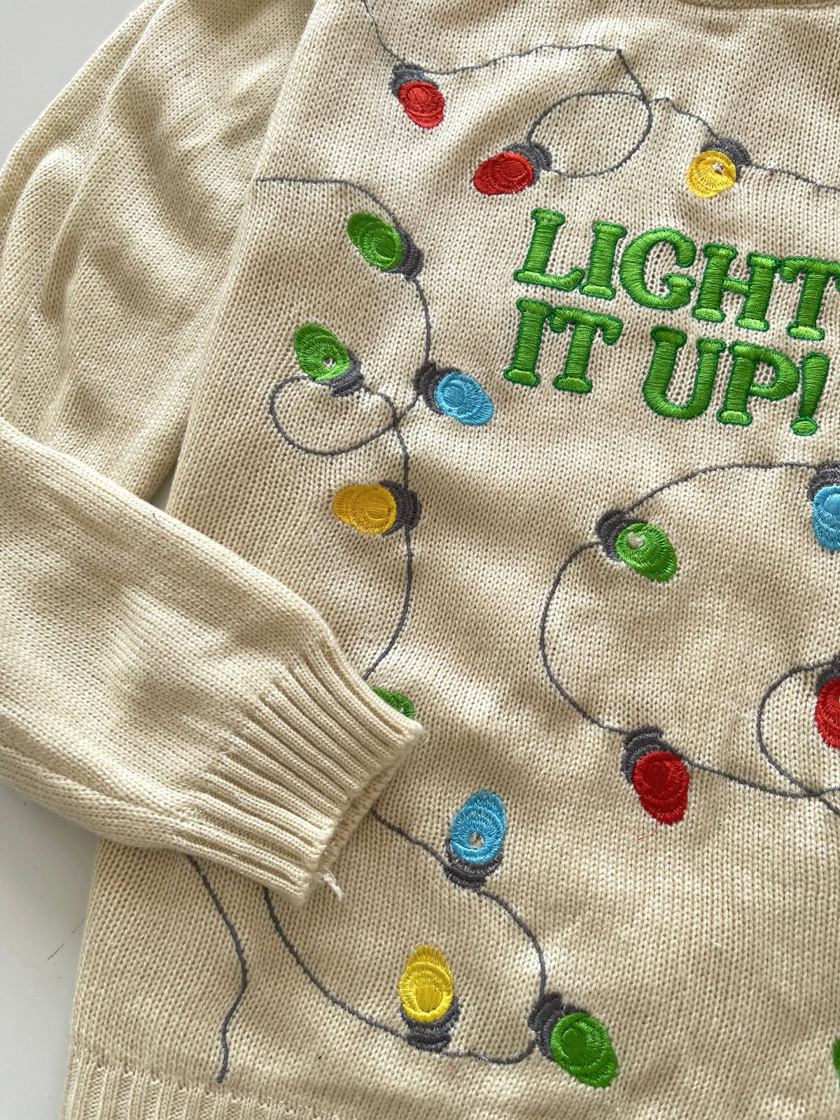 Merry Christmas Embroidered Sweater-Bust 42