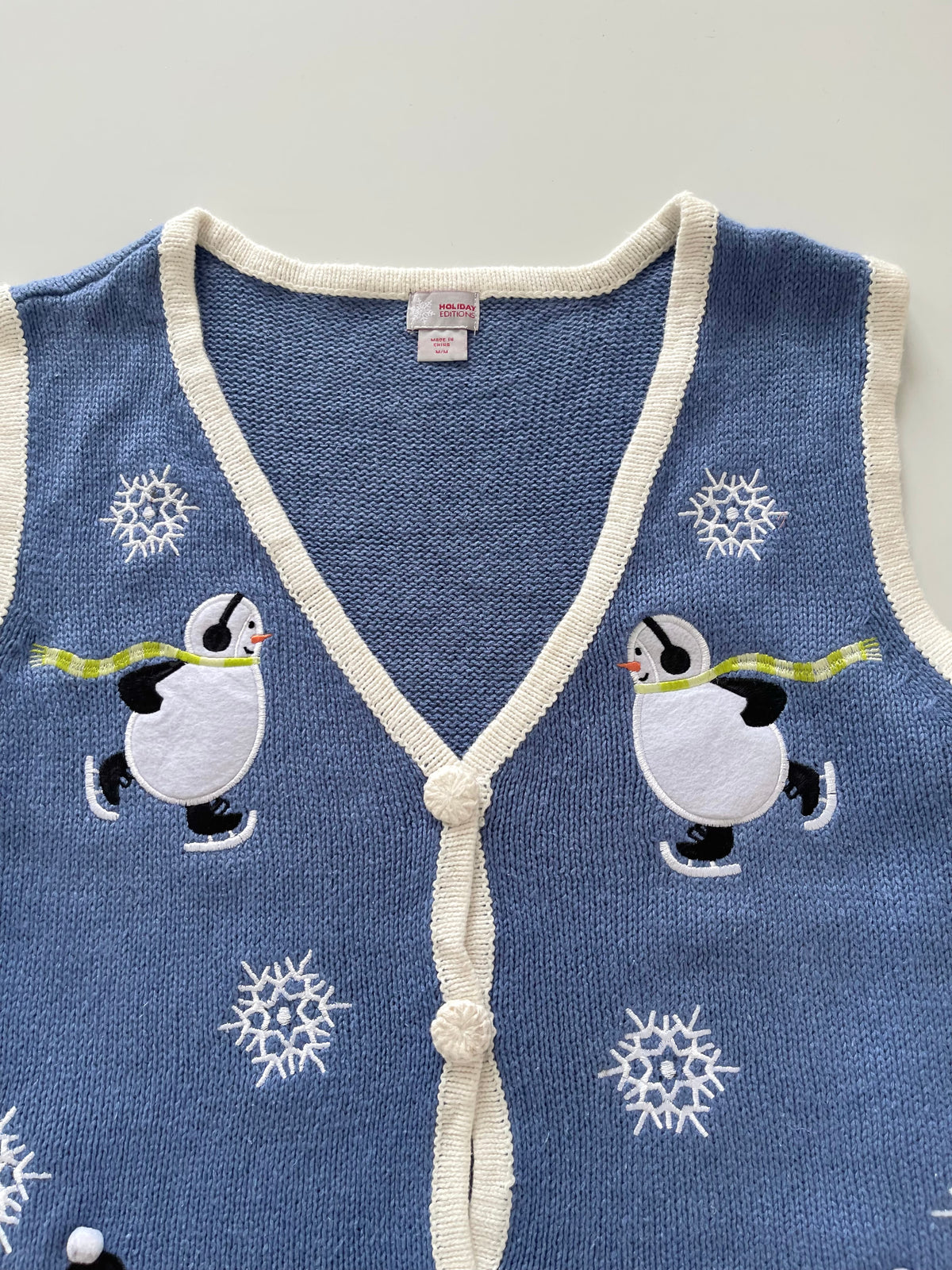 Holiday Editions Embroidered Christmas Vest Sweater-Bust 44
