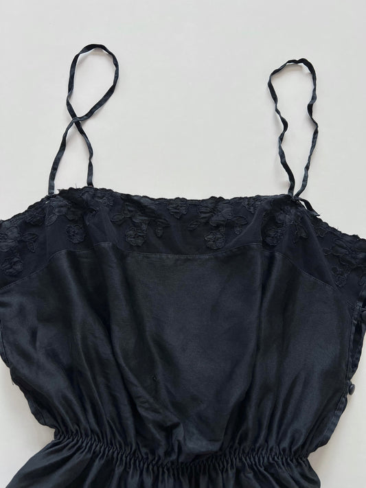 Vintage Silk Bodysuit-Bust 34