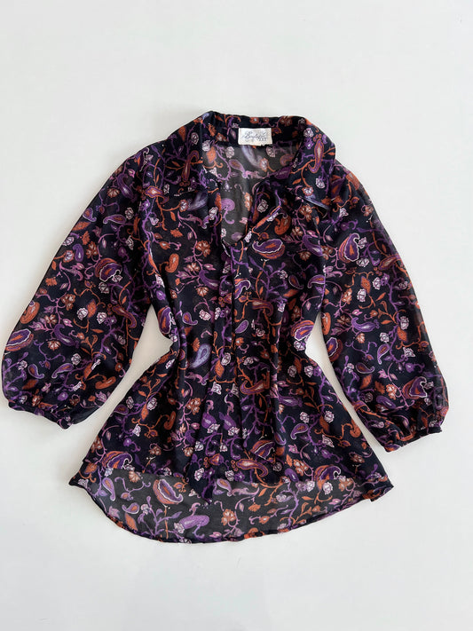 Boutique Paisley Sheer Top-Bust 36