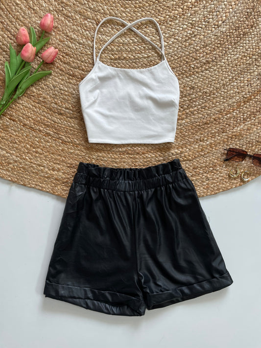 LEATHER SHORT-WAIST 32 TO 36