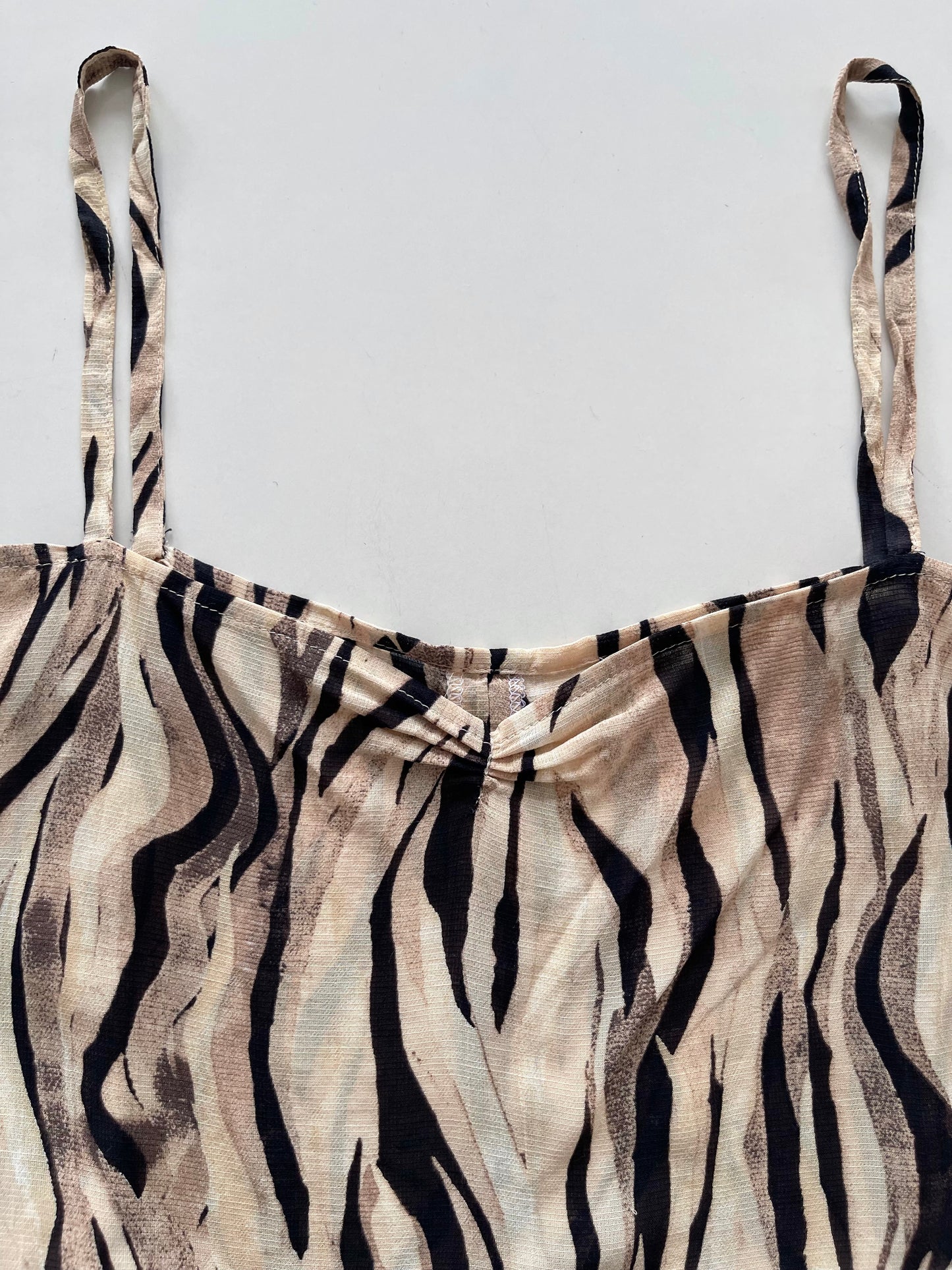 Animal Print Sheer Top-Bust 38