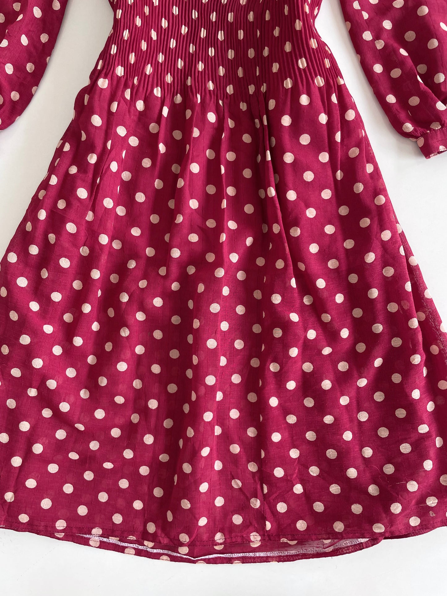 Polka Dot Sheer Vintage Dress-Bust 38