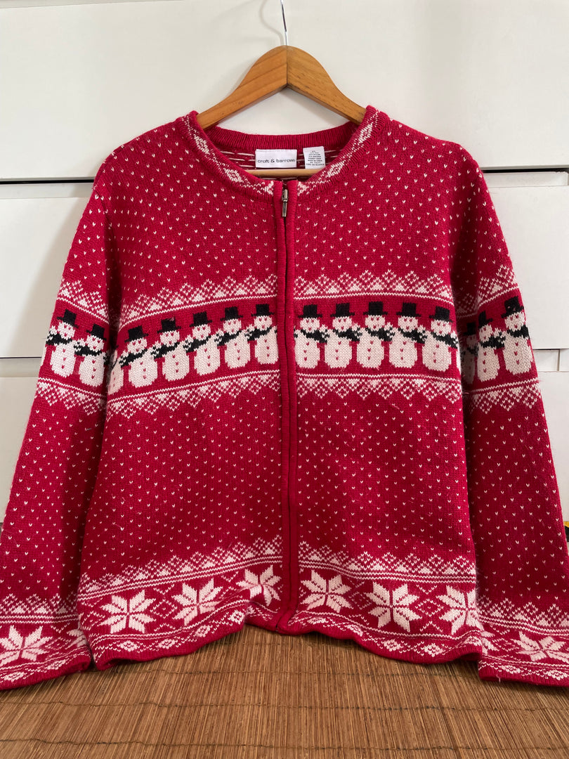 Croft & Barrow Embroidered Christmas Sweater-Bust 46