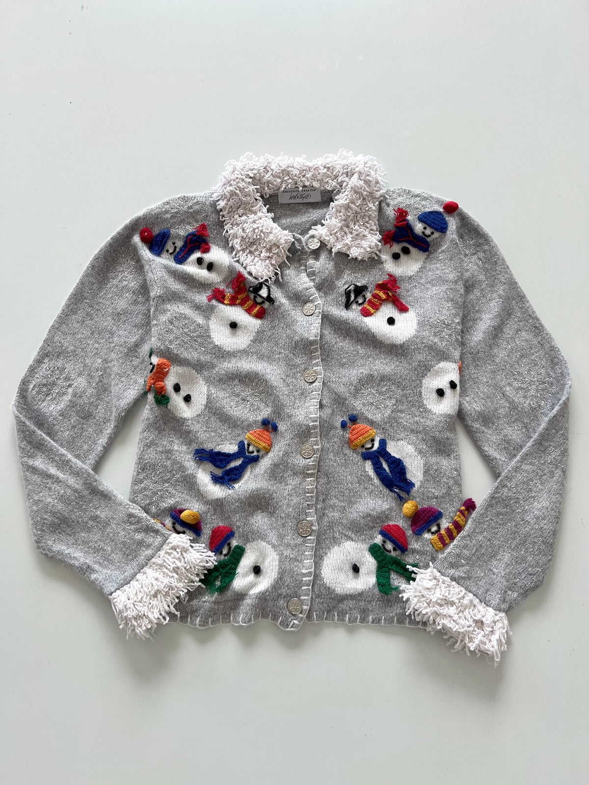 Exclusively For You Embroidered Christmas Cardigan Sweater-Bust 40