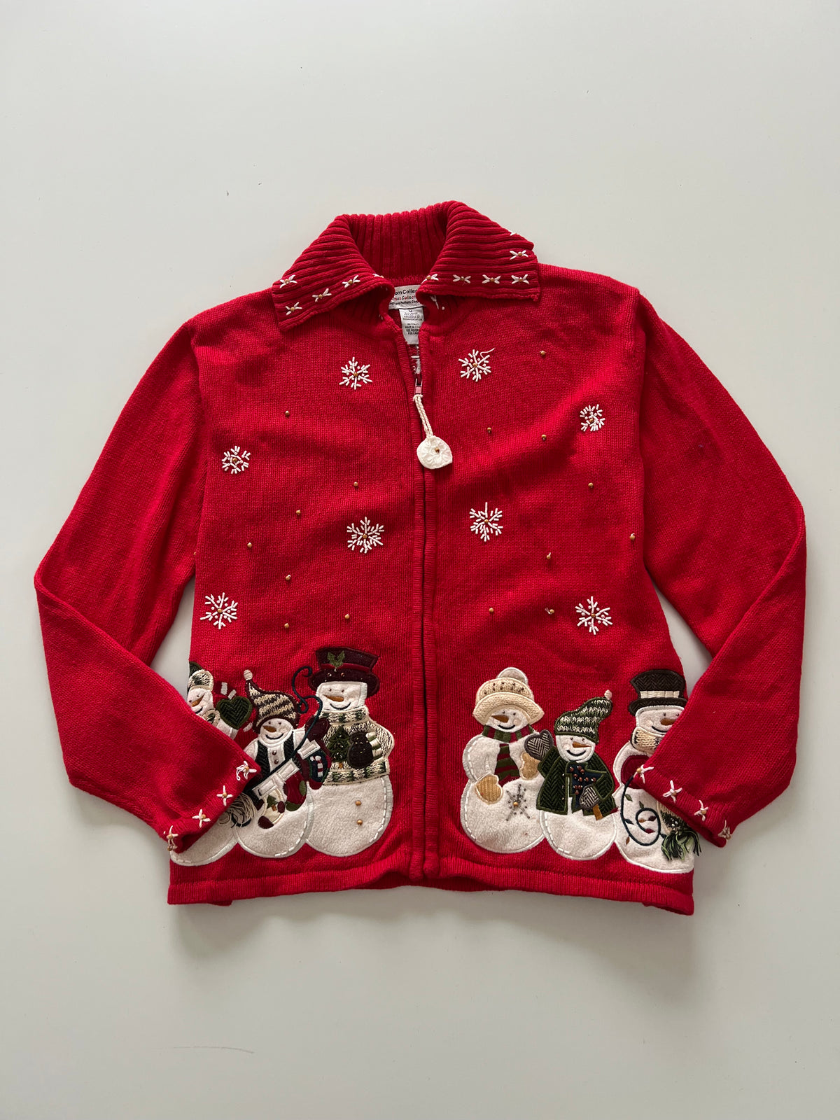 Heirloom Collectibles Christmas Zip Up Sweater-Bust 44
