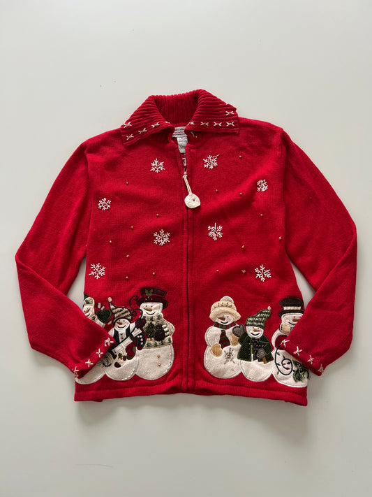 Heirloom Collectibles Christmas Zip Up Sweater-Bust 44